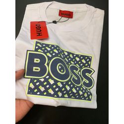 HUGO BOSS ESTAMPA EMBORRACHADA BRANCA - Jsm17 - OUTLETDAPESTE
