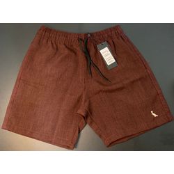 SHORT EM LINHO C DETALHE BORDADO MARROM - Src4 - OUTLETDAPESTE