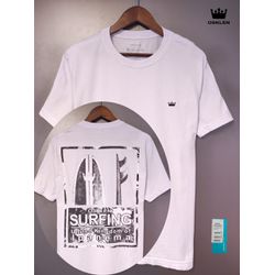 T-SHIRT BRANCA ESTMP COSTAS - Jma14 - OUTLETDAPESTE