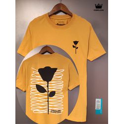T-SHIRT AMARELA ESTMP NAS COSTAS - Jma8 - OUTLETDAPESTE
