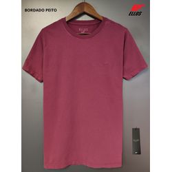 T-SHIRT BÁSICA VINHO DETALHES BORDADO - Jma3 - OUTLETDAPESTE