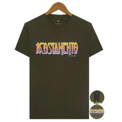 T-SHIRT VERDE ESTMP COLORIDA - Nc012 - OUTLETDAPESTE