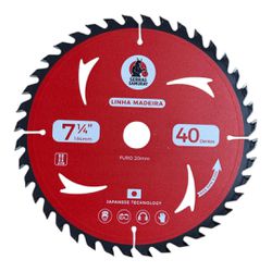 Disco Serra Circular 7.1/4x40z F.20mm Multimaterial Samuray - Outlet do Marceneiro