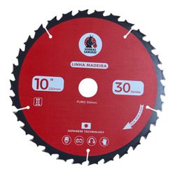 Disco Serra Circular 10'' 250x30z F.30mm Multimaterial Samuray - Outlet do Marceneiro