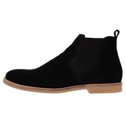 Botina Chelsea Boots Escrete Em Couro Camurça Pret... - OUTLETRURAL