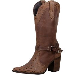 Bota Texana Francalce 2622 Em Couro Estampa Croco - OUTLETRURAL