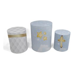 Trio Capas de Cilindros - Chá Revelação Infantil - PAINEL E CORES