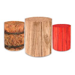 Trio Capas de Cilindros - Madeira - PAINEL E CORES