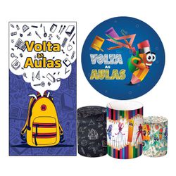 Kit 5 Peças - ABC Volta às Aulas - PAINEL E CORES
