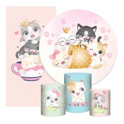 Kit 5 Peças - Gato - PAINEL E CORES