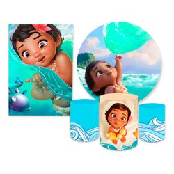 Kit 5 Peças - Moana - PAINEL E CORES
