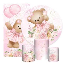 Kit 5 Peças - Urso Rosa - PAINEL E CORES