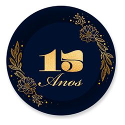 Painel Redondo 50x50 - 15 anos - PAINEL E CORES