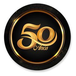 Painel Redondo 50x50 - 50 anos - PAINEL E CORES