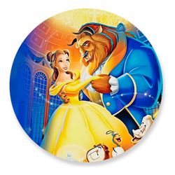 Painel Redondo 50x50 - A Bela e a Fera - PAINEL E CORES