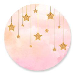 Painel Redondo 50x50 - Abstrato - PAINEL E CORES