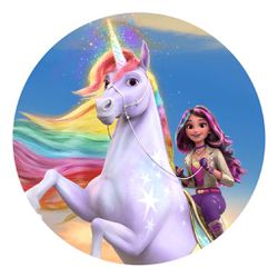 Painel Redondo 50x50 - Academia do Unicórnio - PAINEL E CORES