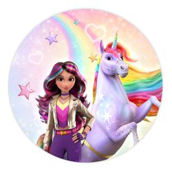 Painel Redondo 50x50 - Academia do Unicórnio - PAINEL E CORES