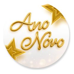 Painel Redondo 50x50 - Ano Novo - PAINEL E CORES