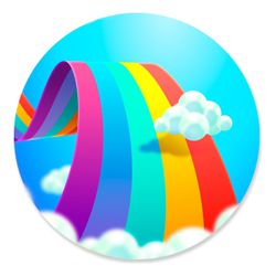 Painel Redondo 50x50 - Arco-Íris - PAINEL E CORES