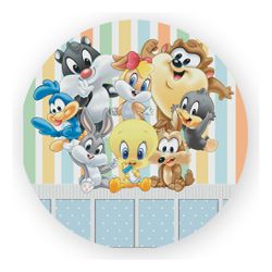 Painel Redondo 50x50 - Baby Looney - PAINEL E CORES