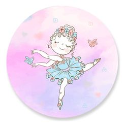 Painel Redondo 50x50 - Bailarina - PAINEL E CORES
