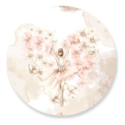 Painel Redondo 50x50 - Bailarina - PAINEL E CORES