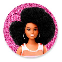 Painel Redondo 50x50 - Barbie - PAINEL E CORES