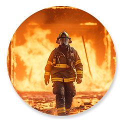 Painel Redondo 50x50 - Bombeiro - PAINEL E CORES