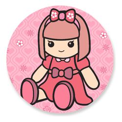 Painel Redondo 50x50 - Boneca - PAINEL E CORES