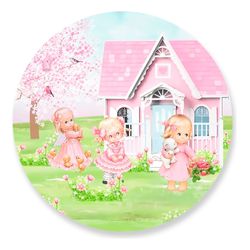 Painel Redondo 50x50 - Boneca - PAINEL E CORES