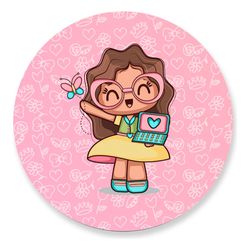 Painel Redondo 50x50 - Boneca - PAINEL E CORES