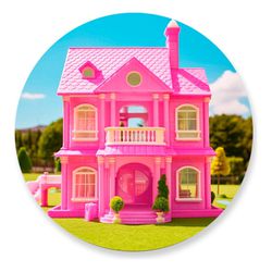 Painel Redondo 50x50 - Boneca - PAINEL E CORES