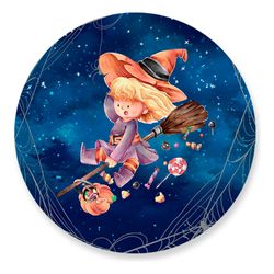 Painel Redondo 50x50 - Bruxa - PAINEL E CORES