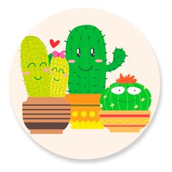 Painel Redondo 50x50 - Cactus - PAINEL E CORES