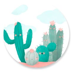 Painel Redondo 50x50 - Cactus - PAINEL E CORES