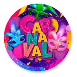 Painel Redondo 50x50 - Carnaval - PAINEL E CORES