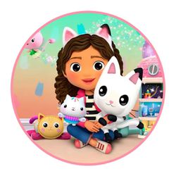 Painel Redondo 50x50 - Casa Mágica da Gabi - PAINEL E CORES