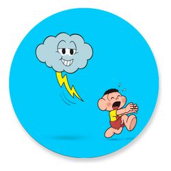 Painel Redondo 50x50 - Cascão - PAINEL E CORES