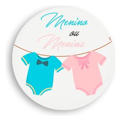 Painel Redondo 50x50 - Chá Revelação - PAINEL E CORES