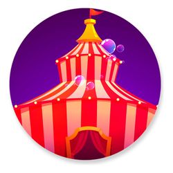 Painel Redondo 50x50 - Circo - PAINEL E CORES