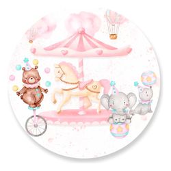 Painel Redondo 50x50 - Circo - PAINEL E CORES