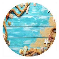 Painel Redondo 50x50 - Conchas Praia - PAINEL E CORES