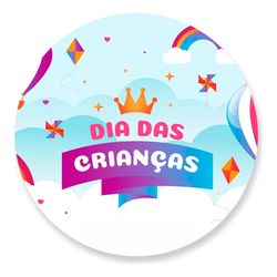 Painel Redondo 50x50 - Dia das Crianças - PAINEL E CORES