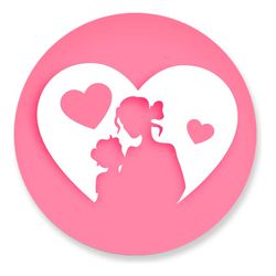 Painel Redondo 50x50 - Dia das Mães - PAINEL E CORES