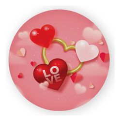Painel Redondo 50x50 - Dia dos Namorados - PAINEL E CORES
