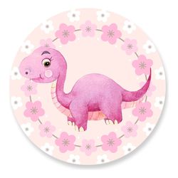 Painel Redondo 50x50 - Dinossauro - PAINEL E CORES