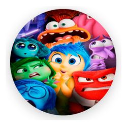 Painel Redondo 50x50 - Divertidamente - PAINEL E CORES