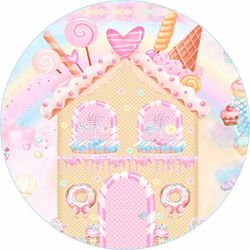 Painel Redondo 50x50 - Doces Confeitaria - PAINEL E CORES