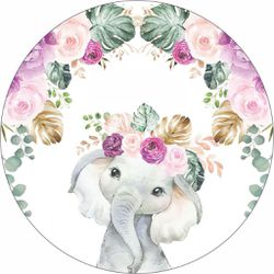 Painel Redondo 50x50 - Elefantinho - PAINEL E CORES